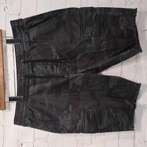 Hollister Jogger Camo Cargo Utility Military Shorts Mens Size XL